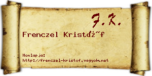 Frenczel Kristóf névjegykártya